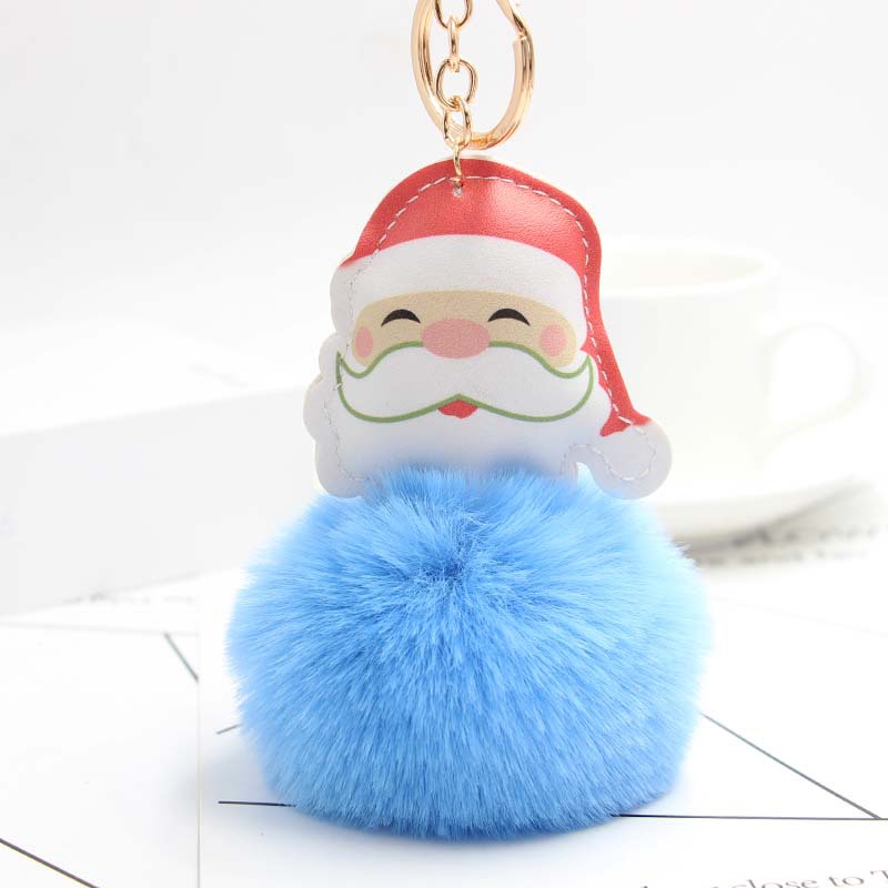 Koorol Cartoon Santa Claus Plush Pendant Santa Claus Fur Ball Keychain Cellphone Car Bag Ornaments Koorol Cartoon Santa Claus Plush Pendant Santa Claus Fur Ball Keychain Cellphone Car Bag Ornaments