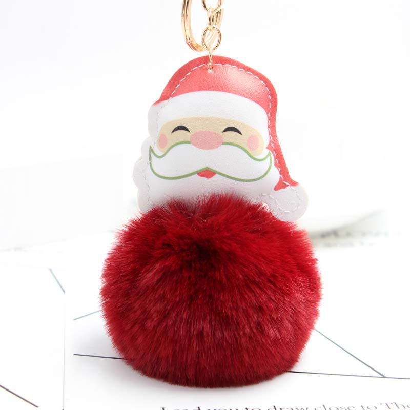 Koorol Cartoon Santa Claus Plush Pendant Santa Claus Fur Ball Keychain Cellphone Car Bag Ornaments Koorol Cartoon Santa Claus Plush Pendant Santa Claus Fur Ball Keychain Cellphone Car Bag Ornaments