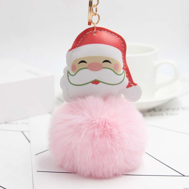 Koorol Cartoon Santa Claus Plush Pendant Santa Claus Fur Ball Keychain Cellphone Car Bag Ornaments Koorol Cartoon Santa Claus Plush Pendant Santa Claus Fur Ball Keychain Cellphone Car Bag Ornaments