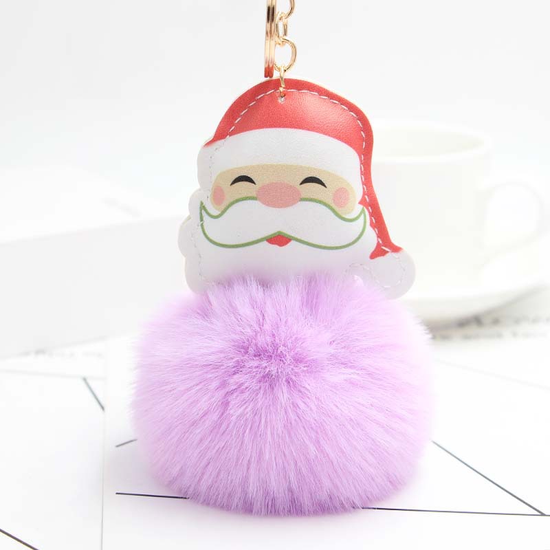 Koorol Cartoon Santa Claus Plush Pendant Santa Claus Fur Ball Keychain Cellphone Car Bag Ornaments Koorol Cartoon Santa Claus Plush Pendant Santa Claus Fur Ball Keychain Cellphone Car Bag Ornaments