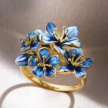 Chenrui Ornament Ocean Blue Snowflake Three-Piece Set Earrings Christmas Holiday Gift Cross-Border Hot Selling Female Chenrui Ornament Ocean Blue Snowflake Three-Piece Set Earrings Christmas Holiday Gift Cross-Border Hot Selling Female