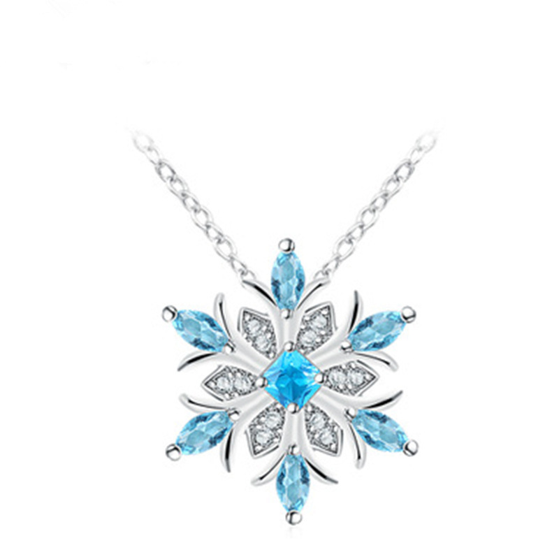 Chenrui Ornament Ocean Blue Snowflake Three-Piece Set Earrings Christmas Holiday Gift Cross-Border Hot Selling Female Chenrui Ornament Ocean Blue Snowflake Three-Piece Set Earrings Christmas Holiday Gift Cross-Border Hot Selling Female