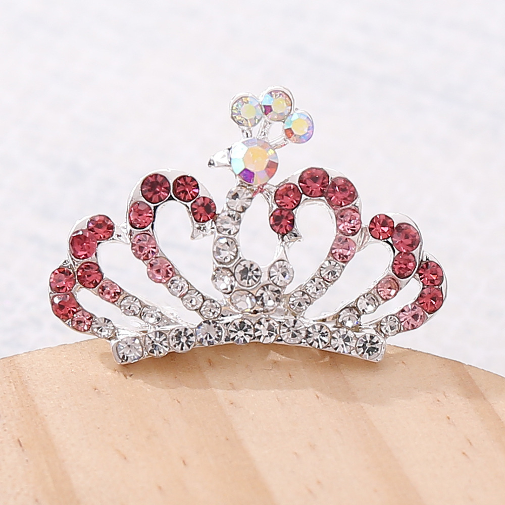 Crown Children's 2021 New Headdress Princess Birthday Performance Crown Hair Accessory Hairpin Girl Bangs Small Hair Comb