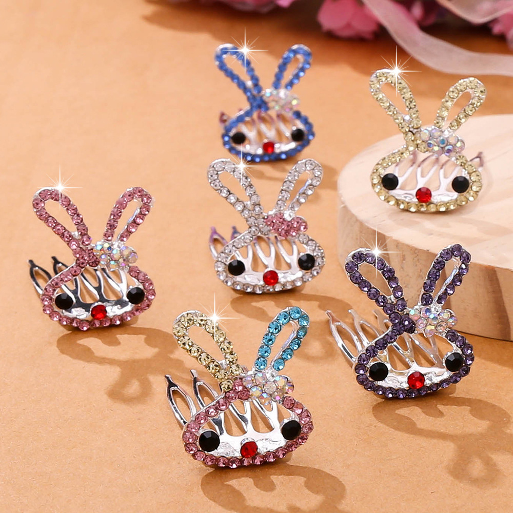 Crown Children's 2021 New Headdress Princess Birthday Performance Crown Hair Accessory Hairpin Girl Bangs Small Hair Comb