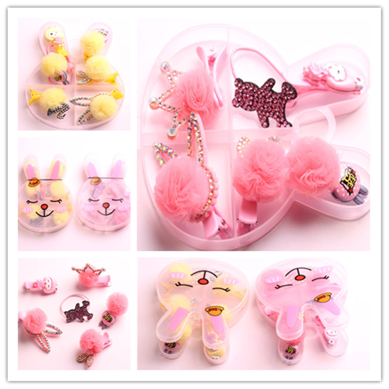 Children&#039;s hair set baby hairpin hair rope birthday crown gift box children gift