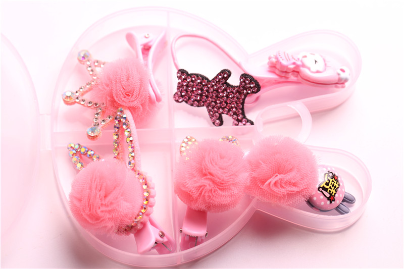 Children's hair set baby hairpin hair rope birthday crown gift box children gift