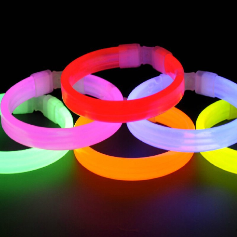 Fluorescent bracelet fluorescent stick triple luminous bracelet night running disco luminous wrist strap flash stick printed logo