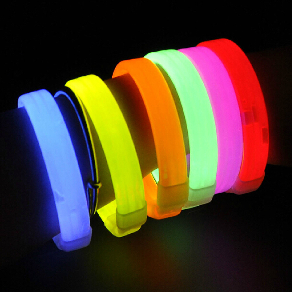 Fluorescent bracelet fluorescent stick triple luminous bracelet night running disco luminous wrist strap flash stick printed logo Fluorescent bracelet fluorescent stick triple luminous bracelet night running disco luminous wrist strap flash stick printed logo