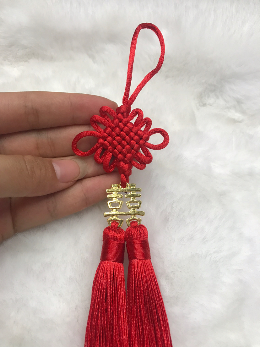 Double Happiness Chinese Knot Small Pendant High-End Invitation Card Red Envelope Decoration Chinese Knot Tassel Xi Character Chinese Knot Double Happiness Chinese Knot Small Pendant High-End Invitation Card Red Envelope Decoration Chinese Knot Tassel Xi Character Chinese Knot