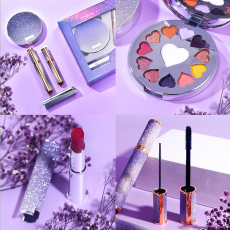 Provence romantic invitation for beauty makeup set in a box eyeshadow mascara lipstick set in a 4-piece gift box
