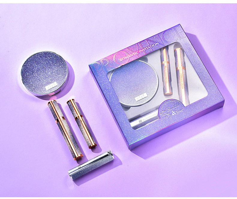 Provence romantic invitation for beauty makeup set in a box eyeshadow mascara lipstick set in a 4-piece gift box Provence romantic invitation for beauty makeup set in a box eyeshadow mascara lipstick set in a 4-piece gift box