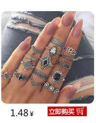 Europe and America Cross Border Bohemian Earrings Exaggerated C- Shaped Temperament Pearl Pendant Earrings Triangle Diamond 9-Piece Set ·