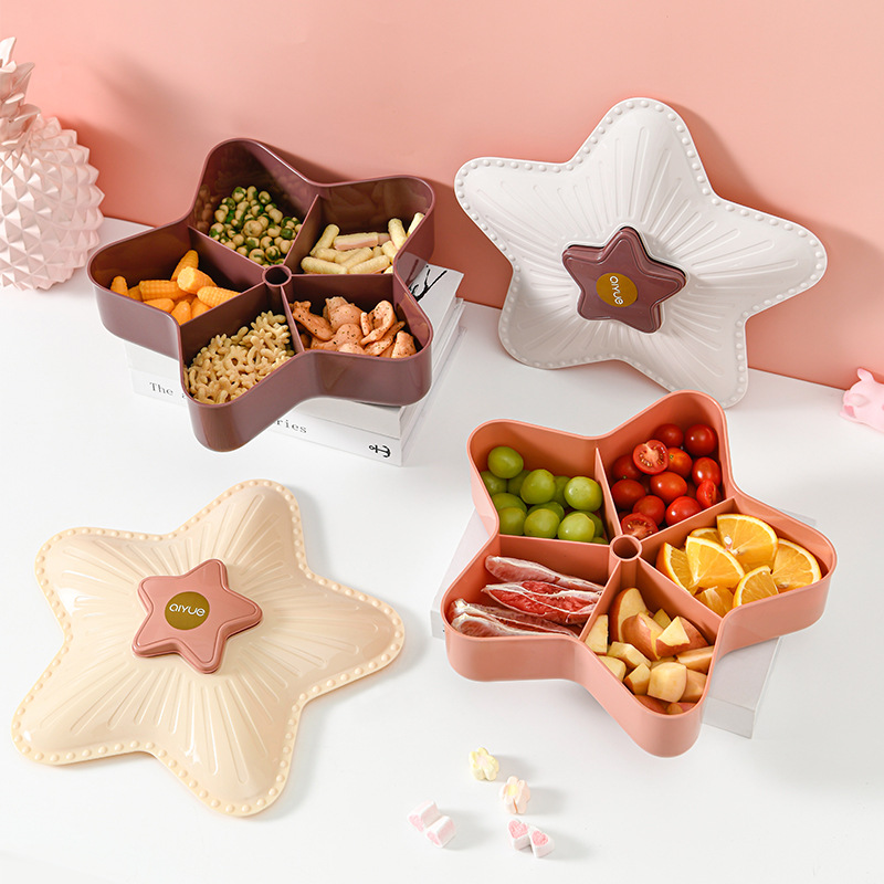 New Year Creative Dried Fruit Box Living Room Candy Box Plastic XINGX Candy Box Lazy Fruit Plate Factory Direct Sales Wholesale