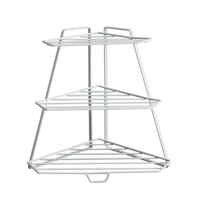 Iron Triangle Three-Layer Storage Rack Kitchen Storage Spice Jar Storage Rack Rack Holder Bowl Rack Home Storage