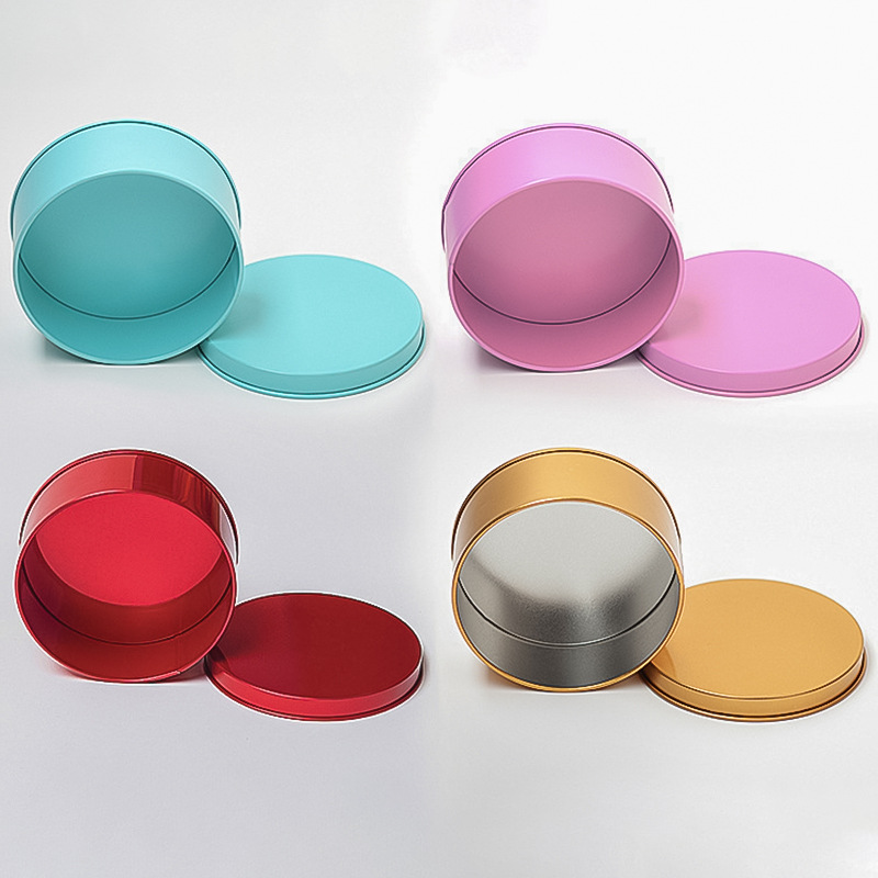 European Creative Wedding Supplies Tinplate Wedding Candies Box Gift Candy Box 10cm round Iron Box Wholesale
