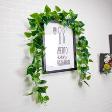 Artificial Wisteria Violet Plastic Silk Flower Decorative Vine Plant Ceiling Fake Flower for Wedding Rattan Green Plant Balcony