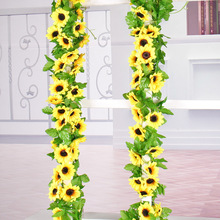 Artificial Wisteria Violet Plastic Silk Flower Decorative Vine Plant Ceiling Fake Flower for Wedding Rattan Green Plant Balcony