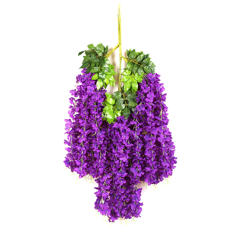 Artificial Wisteria Ceiling Wedding Encryption Flower Strip Artificial Flower Tofu Pudding Fake Flower Living Room Decoration Park Hotel Set