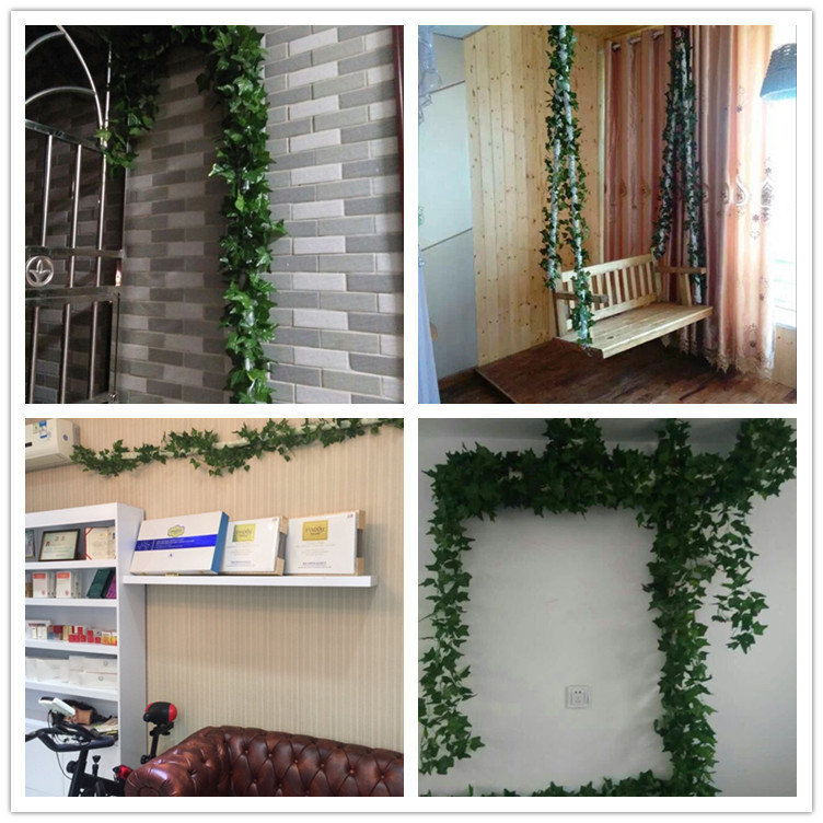 Simulation Rattan Fake Flower Vine Grape Leaves Fake Leaves Green Leaf Plant Ceiling Decoration Pipe Hiding Vine Ivy