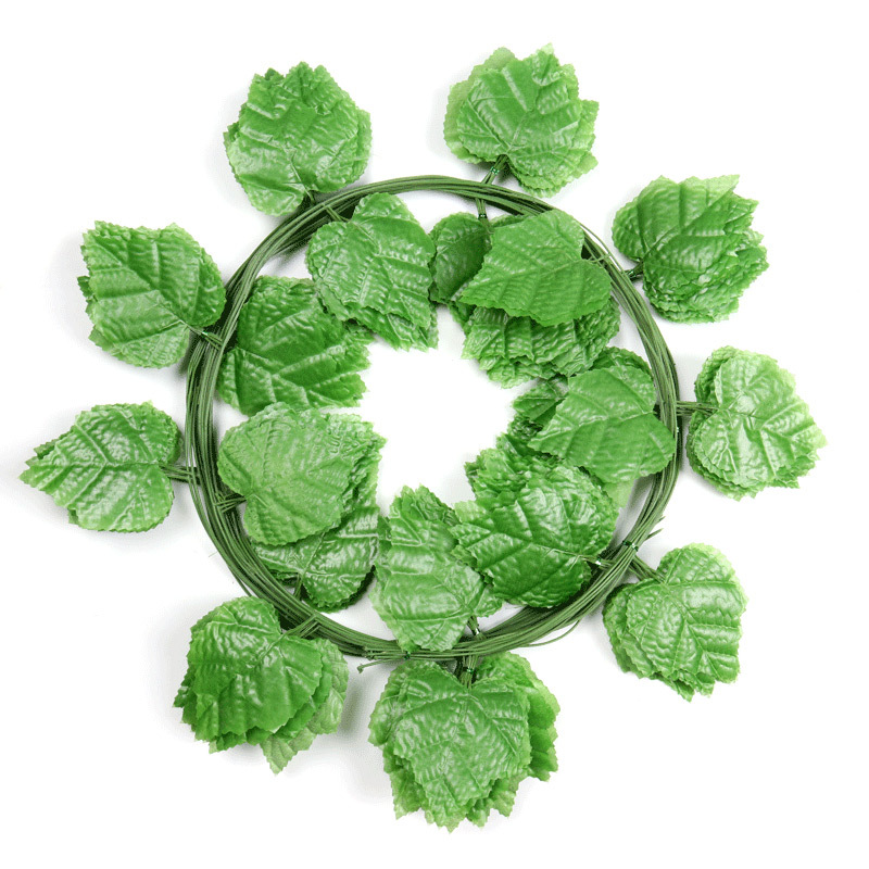 Simulation Rattan Fake Flower Vine Grape Leaves Fake Leaves Green Leaf Plant Ceiling Decoration Pipe Hiding Vine Ivy