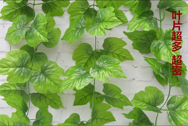 Simulation Rattan Fake Flower Vine Grape Leaves Fake Leaves Green Leaf Plant Ceiling Decoration Pipe Hiding Vine Ivy