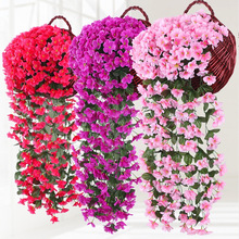Artificial Wisteria Wedding Ceiling Decorative Silk Flower Artificial Fake Flower Rattan HANAFUJI Violets HANAFUJI Home Art Gallery Green Plants