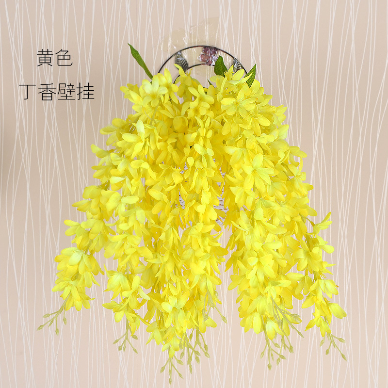 Wholesale Artificial Wisteria Lilac Wall Hanging the Flowers Fake Flower Wedding Decoration Flower Rattan Vine Silk Flower Ceiling Flowers