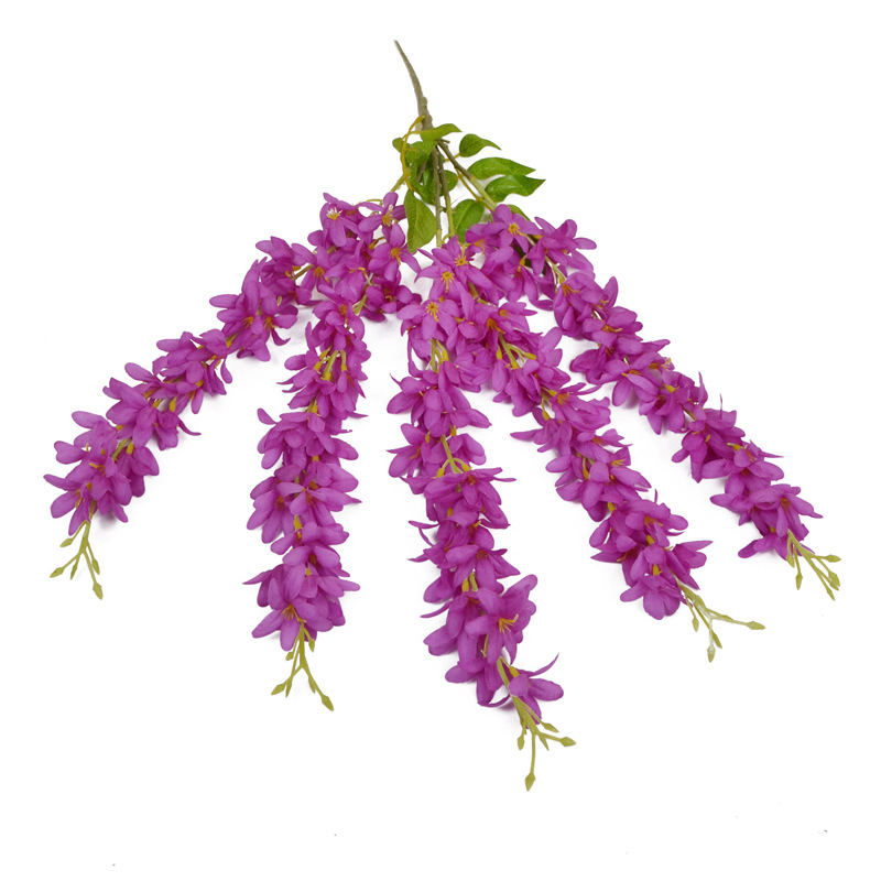 Wholesale Artificial Wisteria Lilac Wall Hanging the Flowers Fake Flower Wedding Decoration Flower Rattan Vine Silk Flower Ceiling Flowers