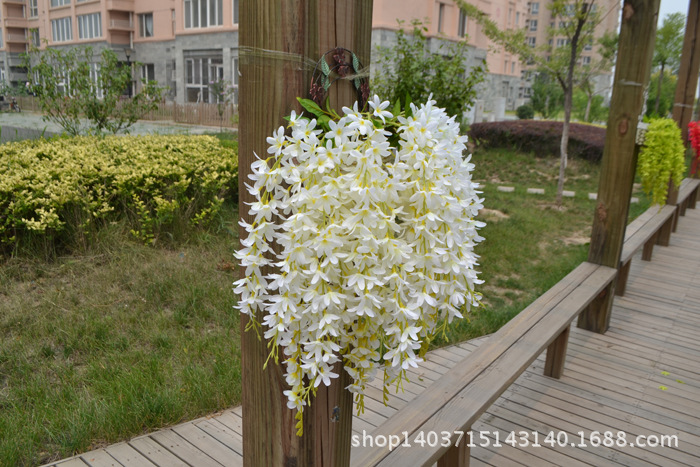 Wholesale Artificial Wisteria Lilac Wall Hanging the Flowers Fake Flower Wedding Decoration Flower Rattan Vine Silk Flower Ceiling Flowers