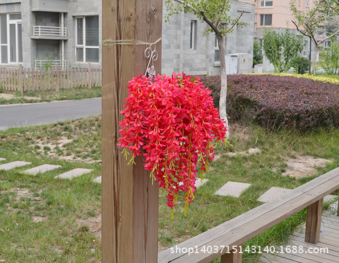 Wholesale Artificial Wisteria Lilac Wall Hanging the Flowers Fake Flower Wedding Decoration Flower Rattan Vine Silk Flower Ceiling Flowers