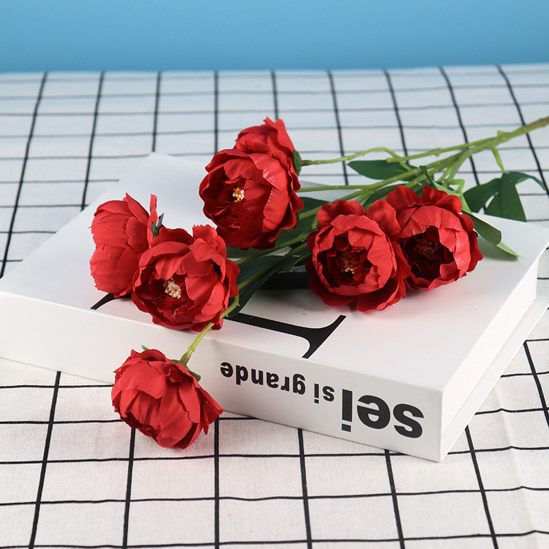 Spot Supply Simulation Exquisite Peony Wedding Flower Material Wedding Hall Ceiling Road Lead Flower Arrangement Props Wall Flower