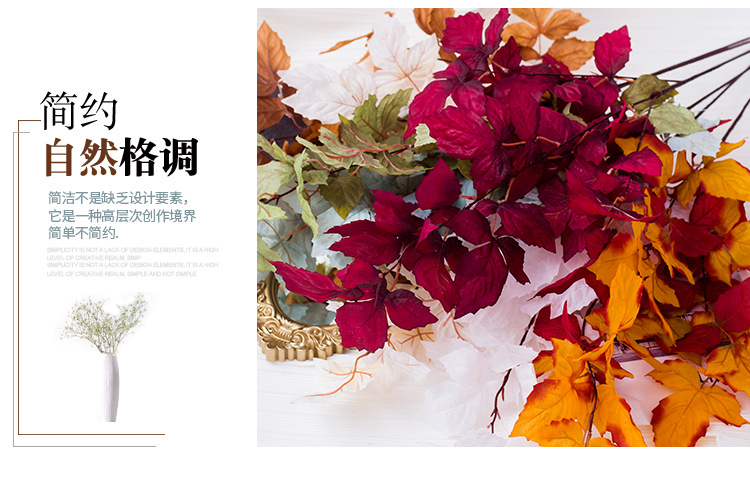 Wedding Simulation Flower Leaf Material Blue Bird Leaf Wedding Hall Layout Ceiling Road Lead Plastic Flowers Hotel Home Decorative Fake Flower