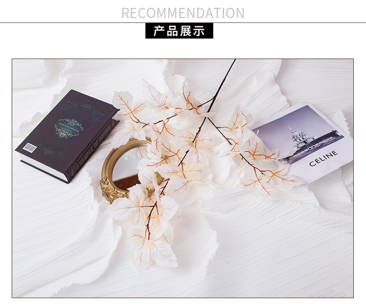 Wedding Simulation Flower Leaf Material Blue Bird Leaf Wedding Hall Layout Ceiling Road Lead Plastic Flowers Hotel Home Decorative Fake Flower