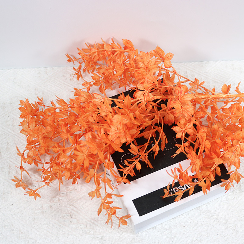 Artificial Flower New Rose Leaf Multi-Color Flower Material Wedding Ceiling Flower Arrangement with Grass Leaf Material Wedding Hall Decoration