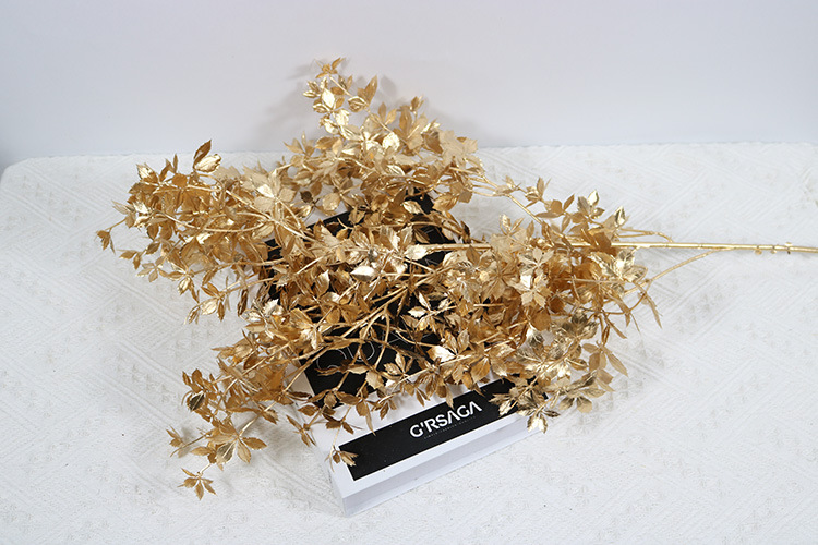Artificial Flower New Rose Leaf Multi-Color Flower Material Wedding Ceiling Flower Arrangement with Grass Leaf Material Wedding Hall Decoration