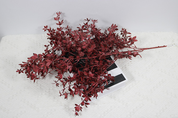 Artificial Flower New Rose Leaf Multi-Color Flower Material Wedding Ceiling Flower Arrangement with Grass Leaf Material Wedding Hall Decoration