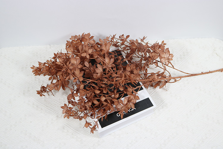 Artificial Flower New Rose Leaf Multi-Color Flower Material Wedding Ceiling Flower Arrangement with Grass Leaf Material Wedding Hall Decoration