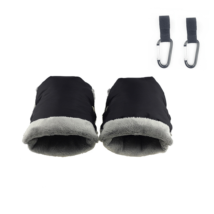 Stroller Accessories Baby Stroller Gloves Warm Gloves plus a Pair of Hooks Baby Stroller Accessories