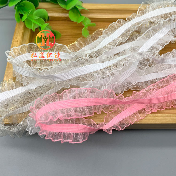 2cm-2. 5cm White in Stock Fungus Accessories Ribbon Bridal Wrist Flower Crafts Accessories Decoration Elastic Band