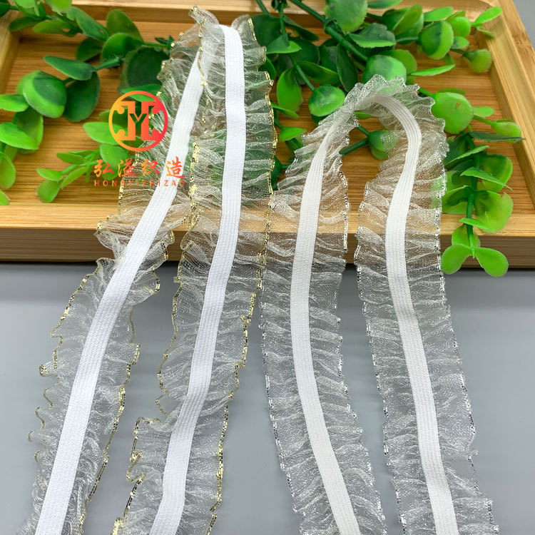 2cm-2. 5cm White in Stock Fungus Accessories Ribbon Bridal Wrist Flower Crafts Accessories Decoration Elastic Band