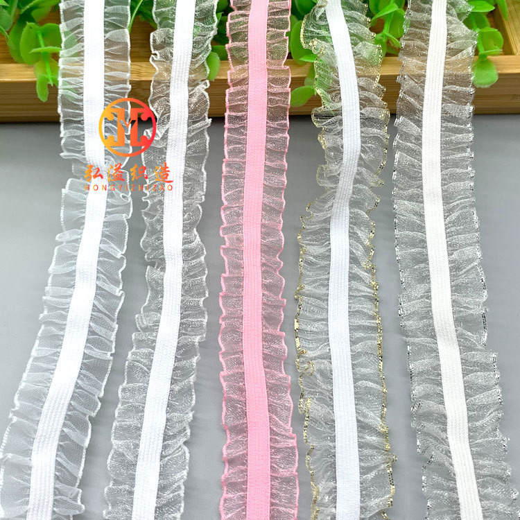 2cm-2. 5cm White in Stock Fungus Accessories Ribbon Bridal Wrist Flower Crafts Accessories Decoration Elastic Band