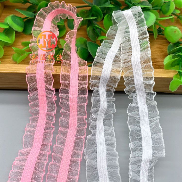2cm-2. 5cm White in Stock Fungus Accessories Ribbon Bridal Wrist Flower Crafts Accessories Decoration Elastic Band