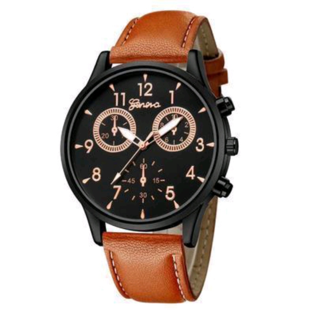Douyin Online Influencer Geneva Gift Men 'S Watch Simple Business Men 'S Watch Foreign Trade Fake Three-Eye Belt Women 'S Wrist Watch Douyin Online Influencer Geneva Gift Men 'S Watch Simple Business Men 'S Watch Foreign Trade Fake Three-Eye Belt Women 'S Wrist Watch