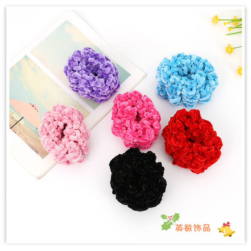 2021 Autumn and Winter New Hair Band Women's Japanese and Korean Hair Band High Elastic Towel Ring Hair Elastic Band Headdress Flower Colorful Soft 2021 Autumn and Winter New Hair Band Women's Japanese and Korean Hair Band High Elastic Towel Ring Hair Elastic Band Headdress Flower Colorful Soft