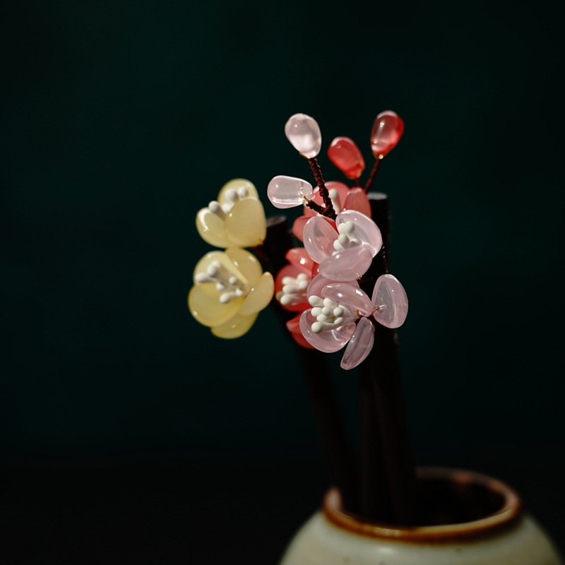 Wearing Flower New Original Design Hairpin Buyao Tassel Hair Clasp Han Chinese Clothing Accessories Archaistic Headdress Wearing Flower New Original Design Hairpin Buyao Tassel Hair Clasp Han Chinese Clothing Accessories Archaistic Headdress