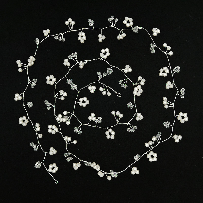 European and American bride ebay sales extension 1 M handmade crystal pearl hair headband wedding dress accessories headband European and American bride ebay sales extension 1 M handmade crystal pearl hair headband wedding dress accessories headband