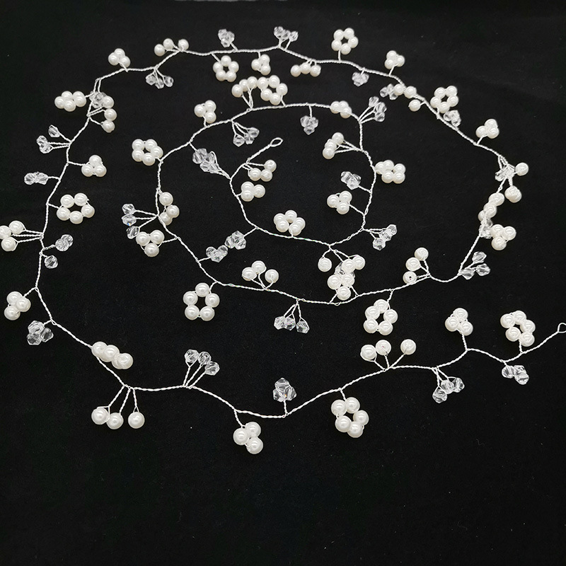 European and American bride ebay sales extension 1 M handmade crystal pearl hair headband wedding dress accessories headband European and American bride ebay sales extension 1 M handmade crystal pearl hair headband wedding dress accessories headband