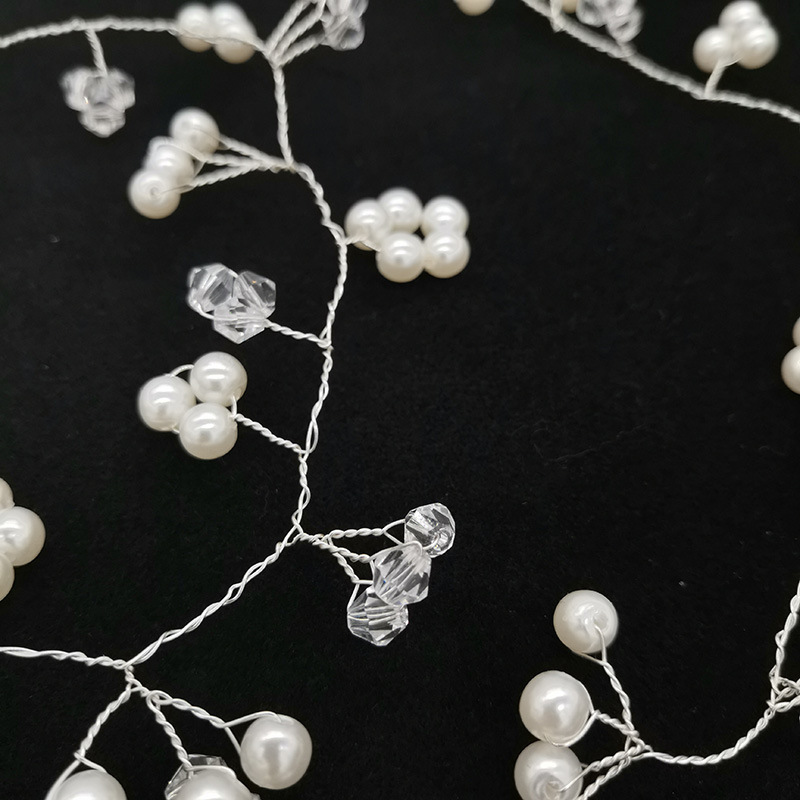 European and American bride ebay sales extension 1 M handmade crystal pearl hair headband wedding dress accessories headband European and American bride ebay sales extension 1 M handmade crystal pearl hair headband wedding dress accessories headband