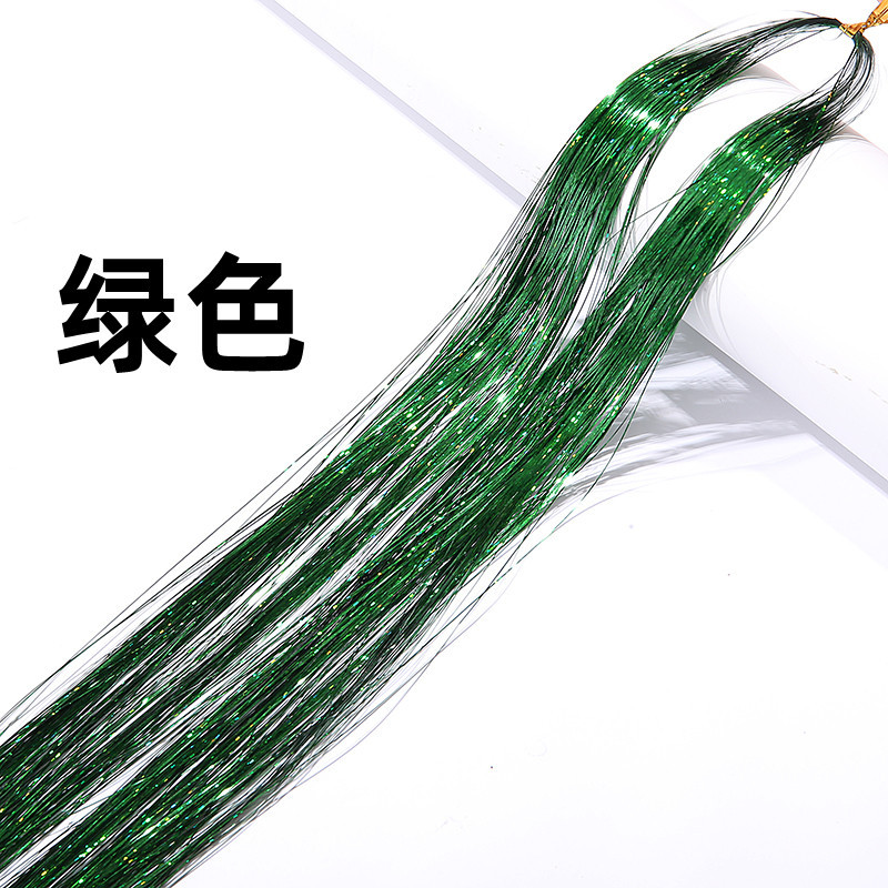 Tinsel Hair Extension Gold Silk 120cm Hair Band Colorful Ropes Colorful Laser Silk Flash Hair Extension Color Thread Tinsel Hair Extension Gold Silk 120cm Hair Band Colorful Ropes Colorful Laser Silk Flash Hair Extension Color Thread