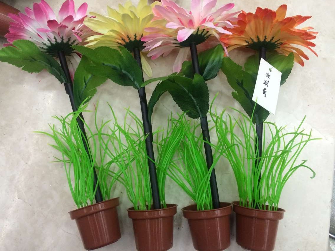 Korean Stationery Pastoral Style Crafts Wedding Supplies Gift Pen African Chrysanthemum Pencil Case Sticky Base